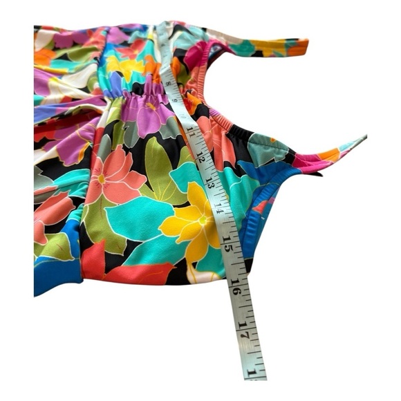 Swim Solutions Floral Frenzy Tummy Control Thigh Enhancer Swim Dress NEW - Picture 9 of 16